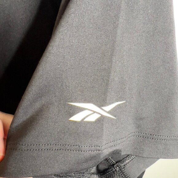 Reebok Men's $45 Short Sleeve Performance Training Polo Shirt - Black Size XL - Picture 4 of 7